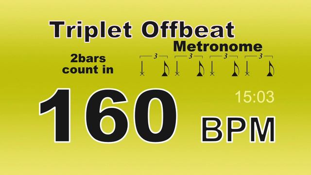 Triplet Offbeat Metronome BPM=160 смотреть онлайн