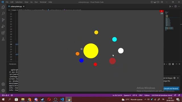 simple solar system made in python ursina engine смотреть онлайн