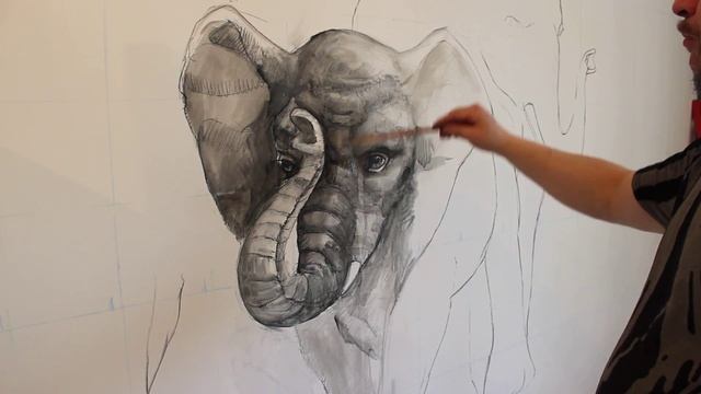 Рисунок на стене - Слоны 5 смотреть онлайн