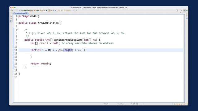 [HD] EECS1022 W21 - Java Tutorials - Week 5 - Part D1 - Example: Calculating Intermediate Sums смотреть онлайн