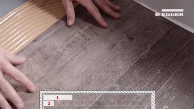 Укладка клеевым способом композитного покрытия Эггер.Glue down installation of EGGER Design Floorin смотреть онлайн
