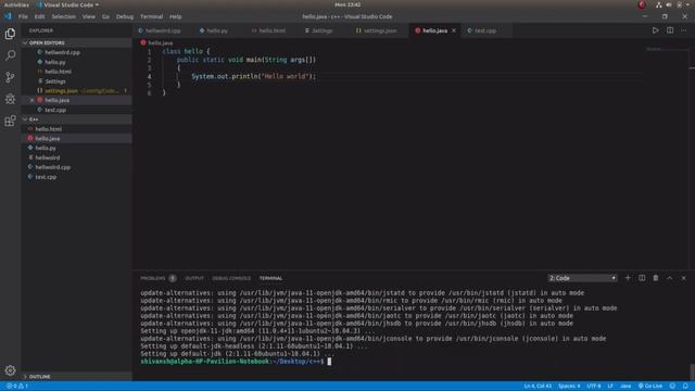 set up vs code for java programming in ubuntu смотреть онлайн