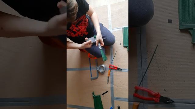 Plastic broom drum brushes / барабанные щётки из пластиковой метлы. смотреть онлайн