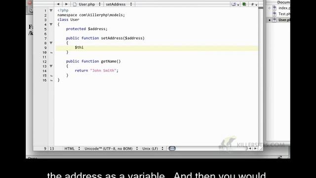 Advanced PHP Closed Captioned - Magic Methods, Getters and Setters Part 1 смотреть онлайн