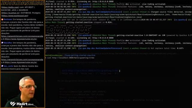 #34 JAVA das Ruas: QUARKUS / REACTIVE - Sessão de Estudo смотреть онлайн