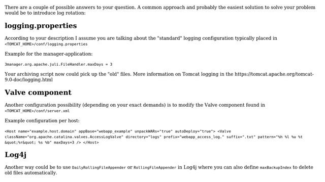 Tomcat - Application logs can't be cleared without stopping смотреть онлайн