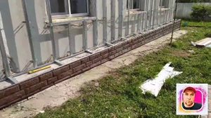 монтаж цоколя обрешетку. сайдинг.