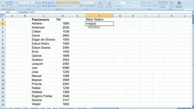 Excel 2007 Fórmulas Adição, Subtração, SE, e mais um pouco... смотреть онлайн