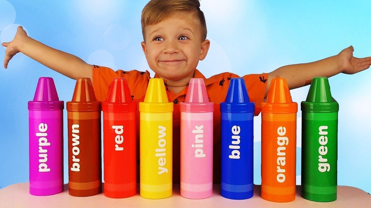 Learn Colors with Pencil Surprises And Toys Crayons Nursery Rhymes Learning video for kids Colours смотреть онлайн