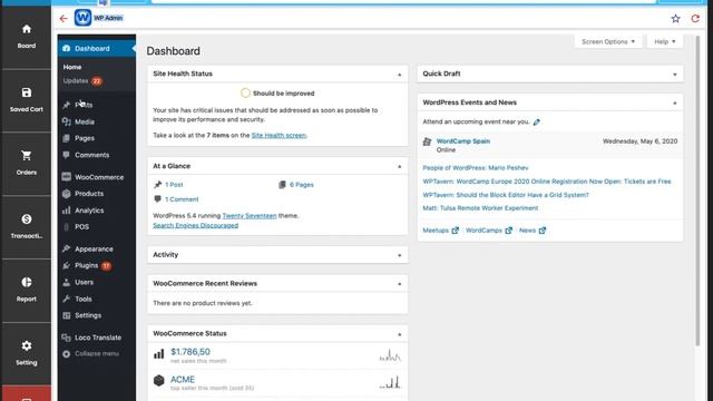 Run Wordpress Admin via POS panel смотреть онлайн