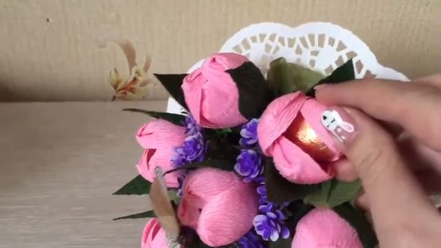 Букет из конфет на 8 марта смотреть онлайн