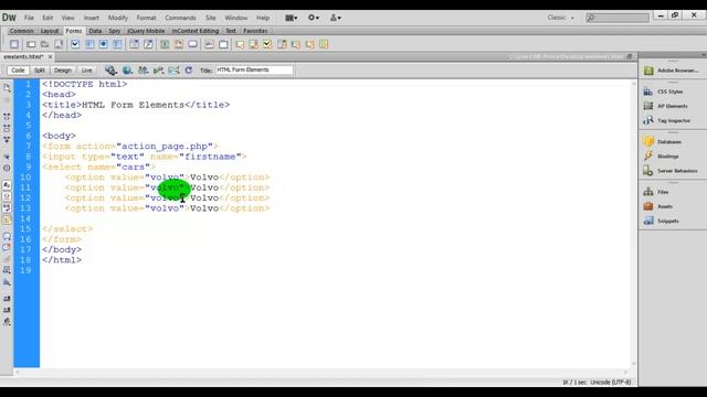 HTML5 Video Tutorial About HTML form elements in English for beginners | Part 1 смотреть онлайн