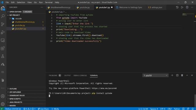 Download Youtube videos using Python PyTube смотреть онлайн