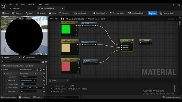 Auto Layered landscape material with manual painting | Unreal engine 5 Open World Tutorials #2 смотреть онлайн