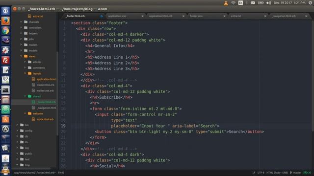 Ruby on Rails 5 Beginner's Tutorial - 11, part C. Styling with Bootstrap 4 смотреть онлайн