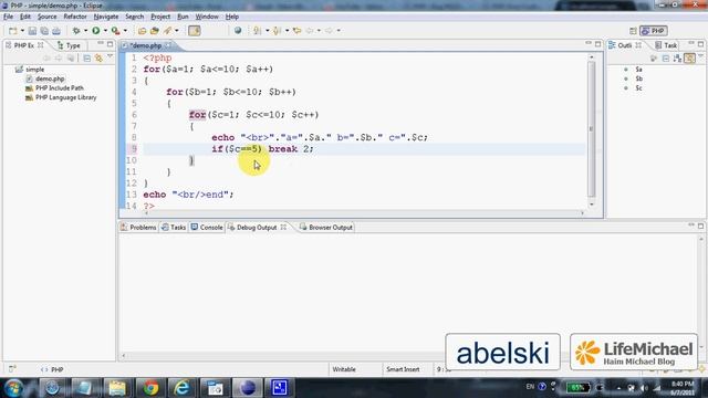 The PHP break Command смотреть онлайн