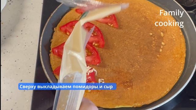 Овсяноблины с сыром и помидорами, с какао и бананом. смотреть онлайн