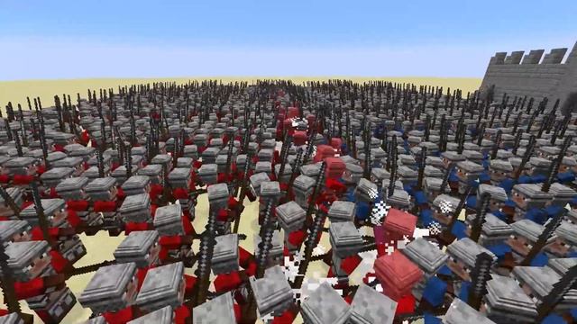 2000 SOLDIERS BATTLE in MINECRAFT | Custom NPCs Mod Test смотреть онлайн