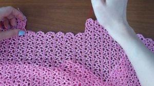 Розовая кофта крючком.