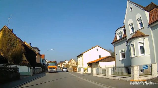 D: Stadt Grafenwöhr. Landkreis Neustadt an der Waldnaab. Fahrt durch die Stadt. April 2015 смотреть онлайн