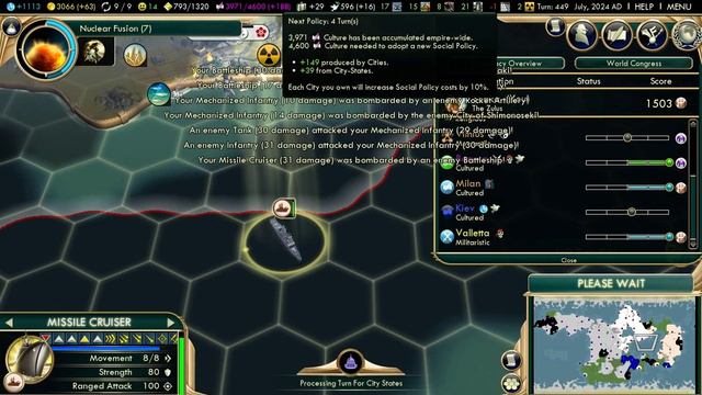 Part 17: Let's Play Civilization 5, Brave New World, The Zulu - "Pushing into the heart of Japan" смотреть онлайн