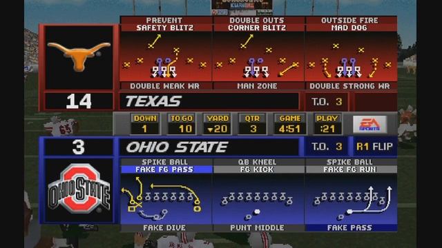TBT NCAA Football 2000 [PS1] Gameplay (Ohio State vs. Texas) смотреть онлайн