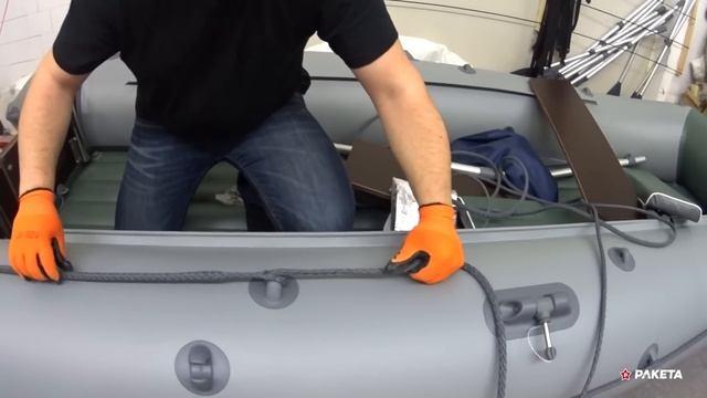 Установка и подтяжка леерного каната на лодке ПВХ Ракета смотреть онлайн