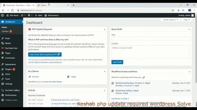 WordPress PHP Update Required Fix - 100% work 2019 смотреть онлайн