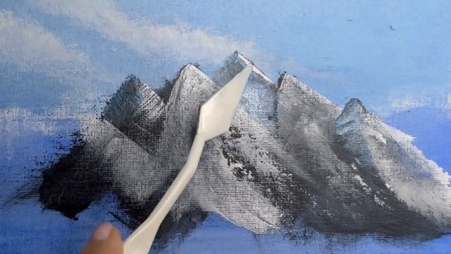 Mountain || Acrylic Painting || Easy Technique смотреть онлайн