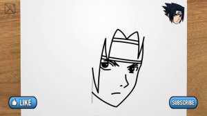 Как нарисовать Саске Учиху из Наруто