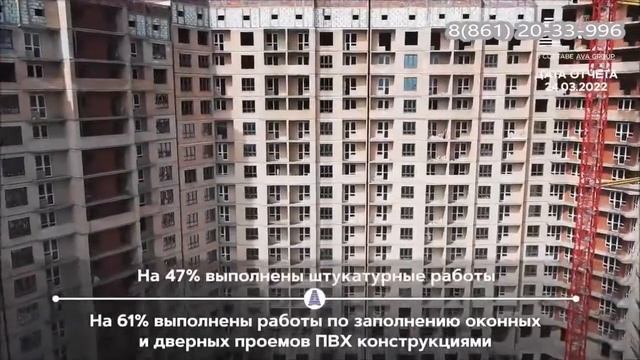 ЖК АРС Аврора в Краснодаре II Ход строительства, март 2022 II Отчет от застройщика смотреть онлайн