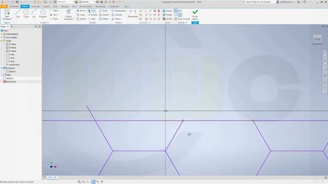 Hexagon Grill "easy" - Inventor 2021 Training - Part Design смотреть онлайн