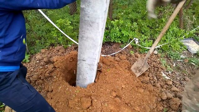Установка опор ЛЭП в СНТ смотреть онлайн