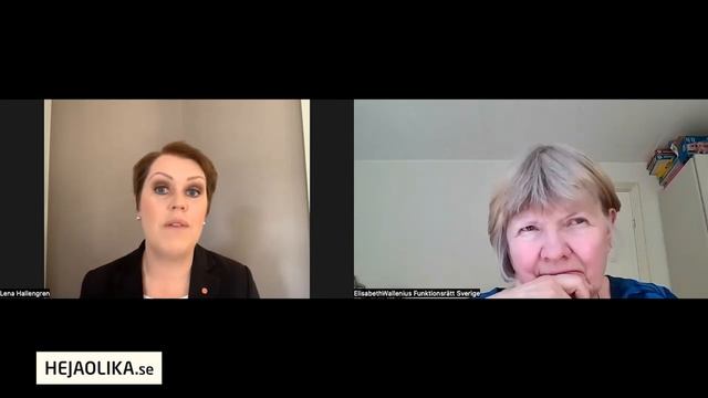 Stärkt rätt till assistans. Lena Hallengren & Elisabeth Wallenius intervjuas av HejaOlika 4 maj 202 смотреть онлайн