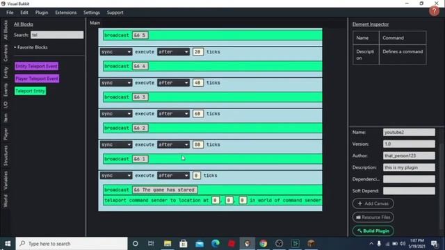 visual bukkit code #4 (scheduled timer) смотреть онлайн