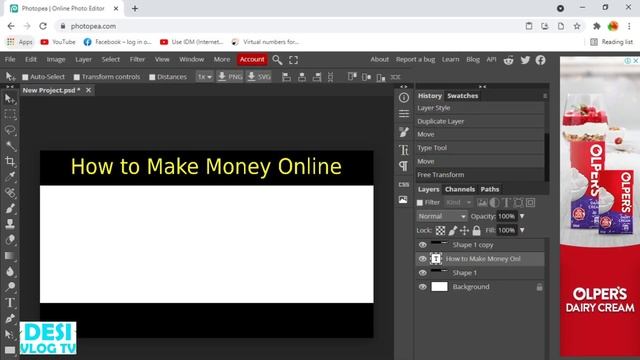 How to Edit Photo Online using Online Photoshop || Make Online Thumbnail, Logo online for Youtube смотреть онлайн