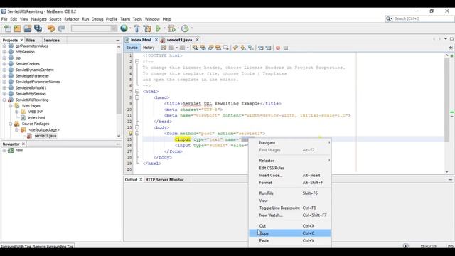 Implement URL Rewriting Concept in Java Servlets using NetBeans 8.2 смотреть онлайн