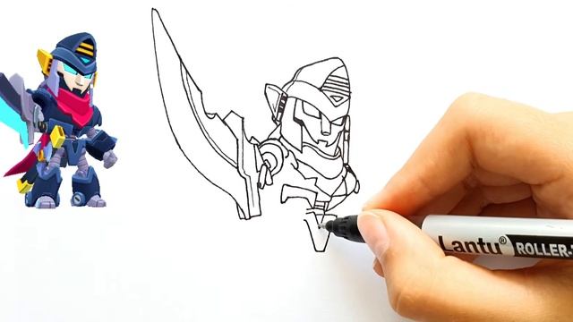Drawing New Brawler Skin Dark Mecha Mortis - Brawl Stars New Season смотреть онлайн