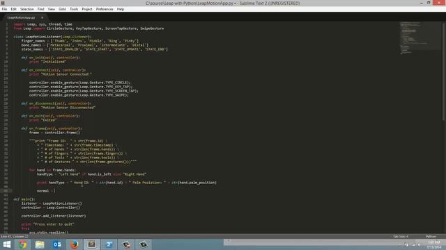Hand Data - Leap Motion and Python: Tutorial 4 смотреть онлайн