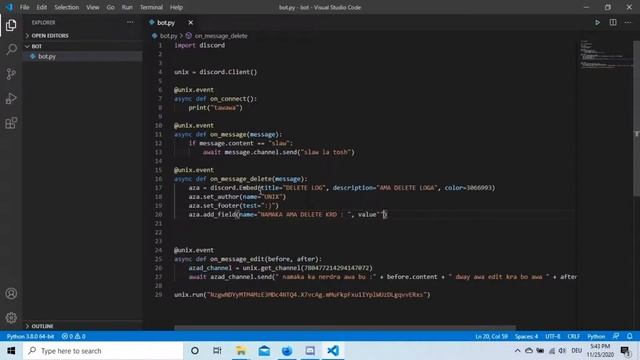 Making a Discord bot using python EMBED 5 [KURDISH] دروستکردنی بۆت بۆ دیسکۆرد بە زمانی پایسۆن смотреть онлайн
