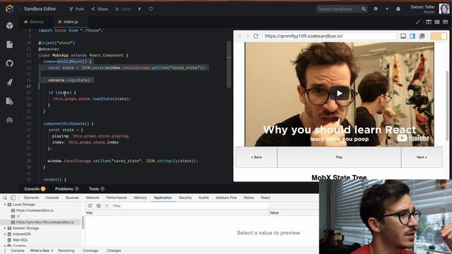 Simplest way to save your React state – localstorage смотреть онлайн