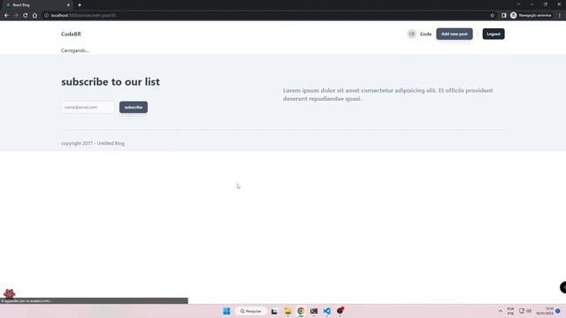 React blog com React Query, Tailwind css, json server e upload de imagem смотреть онлайн