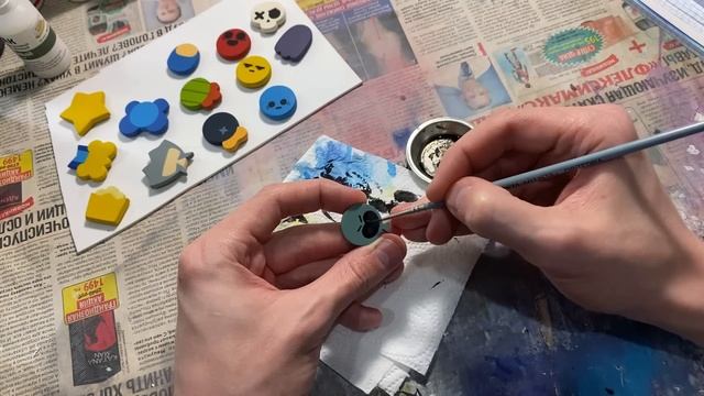 Делаю значки из глины и смолы смотреть онлайн