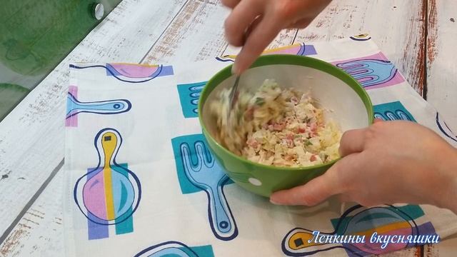 Самый вкусный ЗАВТРАК из КАПУСТЫ за 15 минут/Капустный БЛИН с колбасой и зеленым луком/Блины. смотреть онлайн