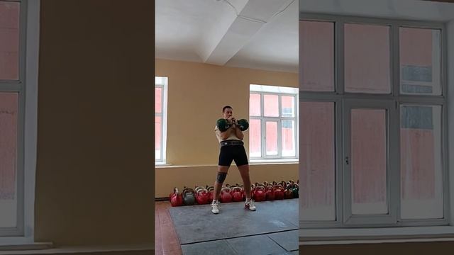 Тренировка толчка гирь 24 кг. Проходочка на 5 минут. 76 подъёмов. смотреть онлайн