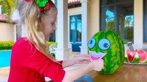 Настя и арбуз веселая история для детей.