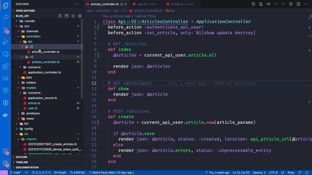 Ruby on Rails 6 - Autenticação via API #9 - Controllers Controlados смотреть онлайн