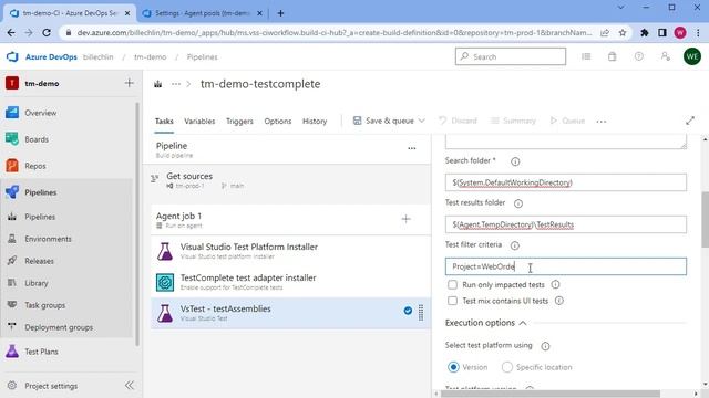 TestComplete Azure DevOps Integration - Pipeline Configuration смотреть онлайн