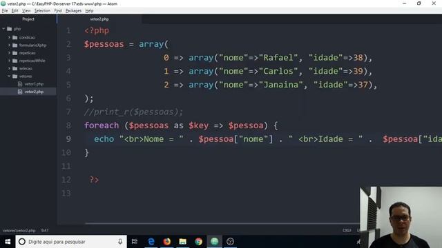 Video 07 - Array Multidimensional com Estrutura de Repetição Foreach смотреть онлайн