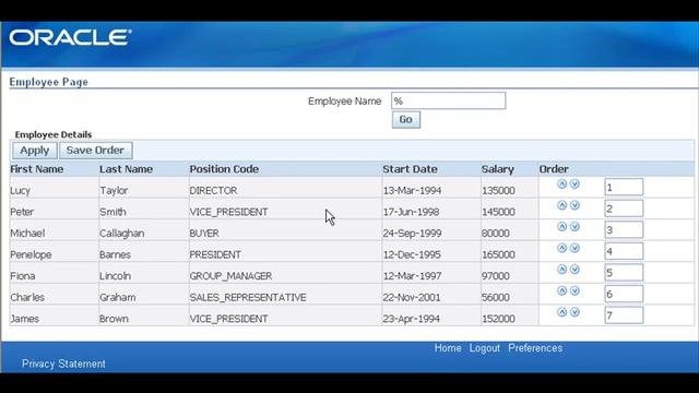 Chola Sort Functionality for OA Advanced Table смотреть онлайн